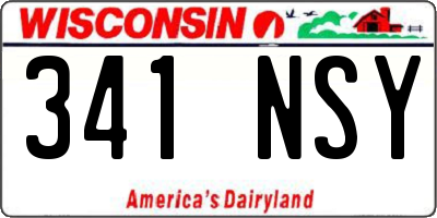 WI license plate 341NSY
