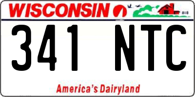 WI license plate 341NTC