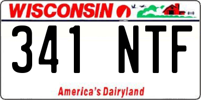 WI license plate 341NTF
