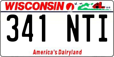 WI license plate 341NTI