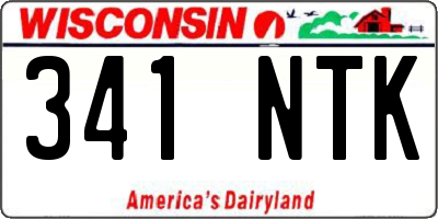 WI license plate 341NTK