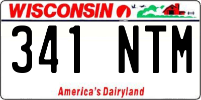 WI license plate 341NTM