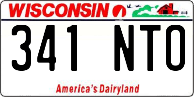 WI license plate 341NTO