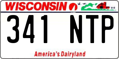 WI license plate 341NTP