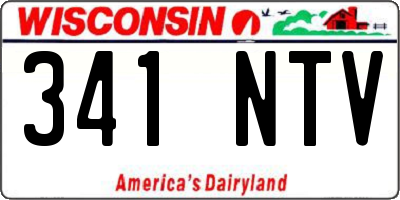WI license plate 341NTV
