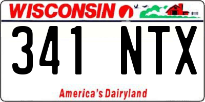 WI license plate 341NTX
