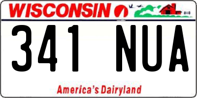 WI license plate 341NUA
