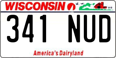 WI license plate 341NUD