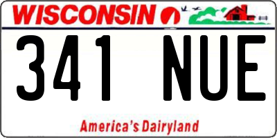 WI license plate 341NUE