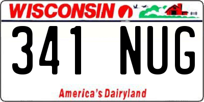 WI license plate 341NUG