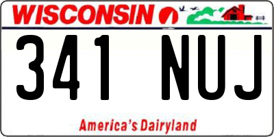 WI license plate 341NUJ