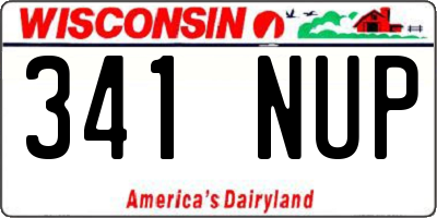 WI license plate 341NUP