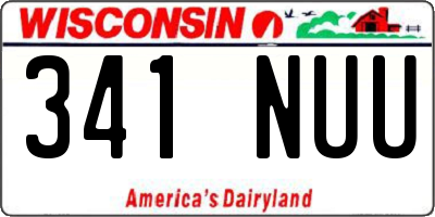 WI license plate 341NUU