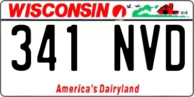 WI license plate 341NVD