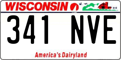 WI license plate 341NVE
