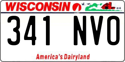 WI license plate 341NVO