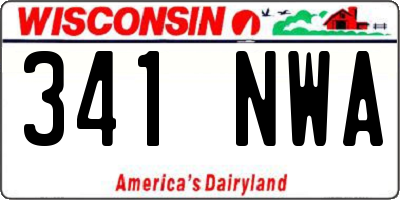 WI license plate 341NWA