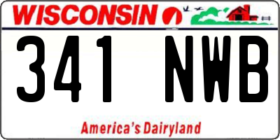 WI license plate 341NWB