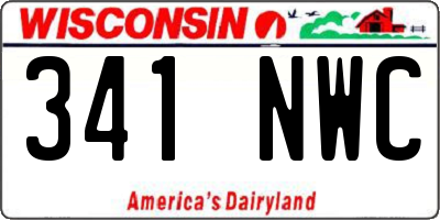 WI license plate 341NWC