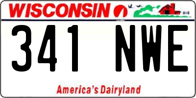WI license plate 341NWE