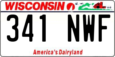 WI license plate 341NWF