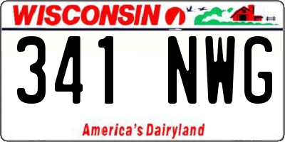 WI license plate 341NWG