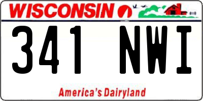 WI license plate 341NWI