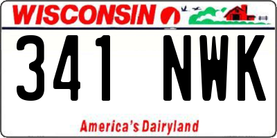 WI license plate 341NWK