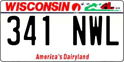 WI license plate 341NWL