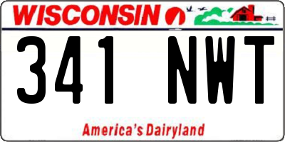 WI license plate 341NWT