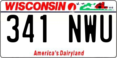 WI license plate 341NWU