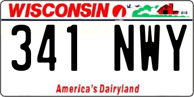 WI license plate 341NWY