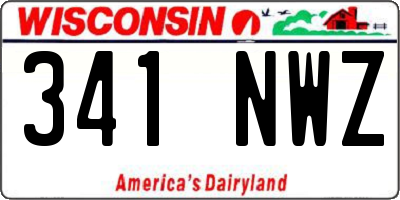 WI license plate 341NWZ