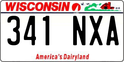 WI license plate 341NXA