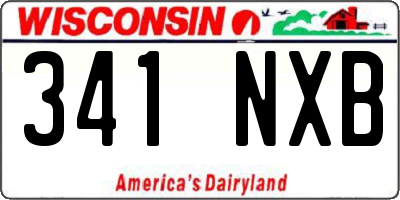 WI license plate 341NXB