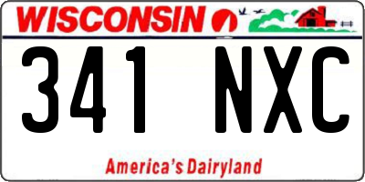 WI license plate 341NXC