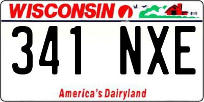 WI license plate 341NXE