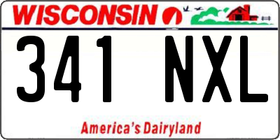 WI license plate 341NXL