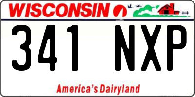WI license plate 341NXP