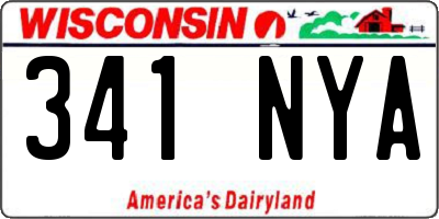 WI license plate 341NYA