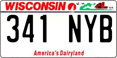 WI license plate 341NYB