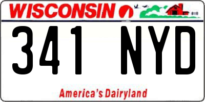 WI license plate 341NYD
