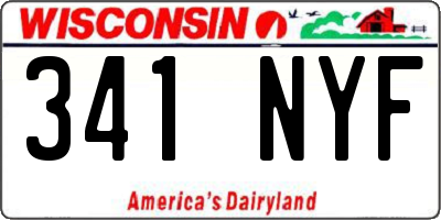 WI license plate 341NYF