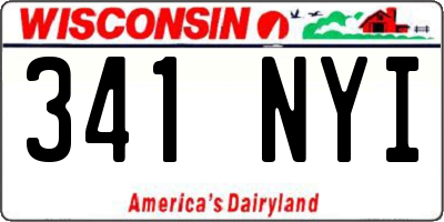 WI license plate 341NYI