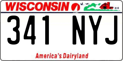 WI license plate 341NYJ