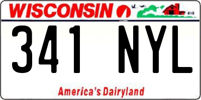WI license plate 341NYL