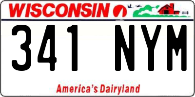 WI license plate 341NYM
