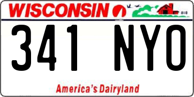 WI license plate 341NYO