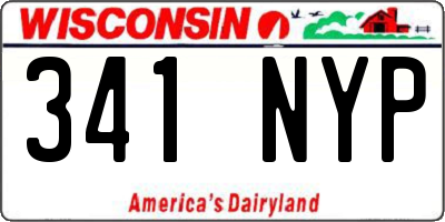 WI license plate 341NYP