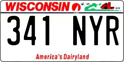 WI license plate 341NYR
